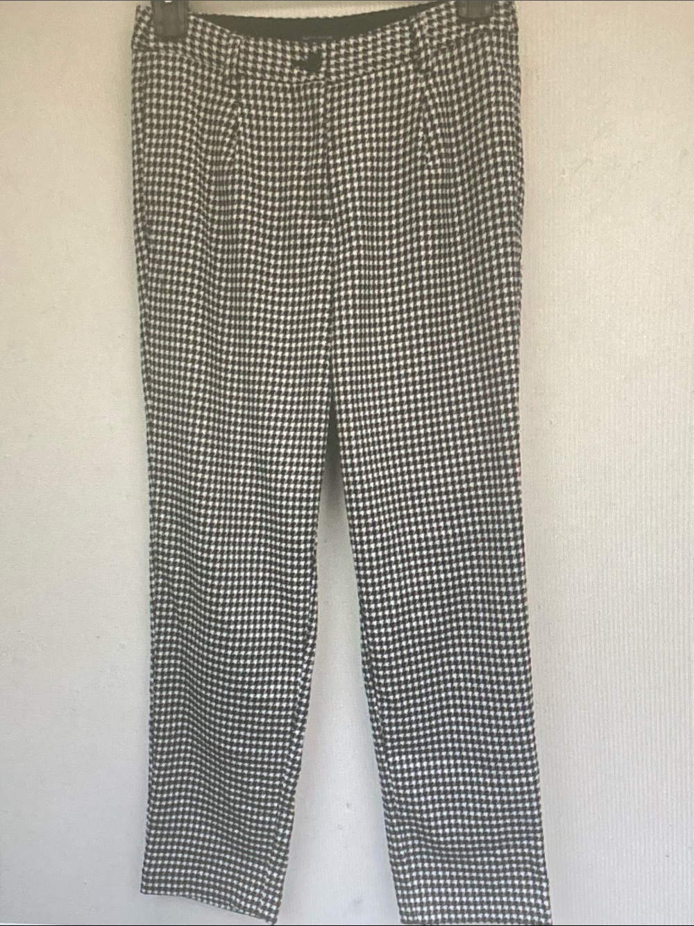 Tommy Hilfiger Black & White Houndstooth Straight Leg Pants